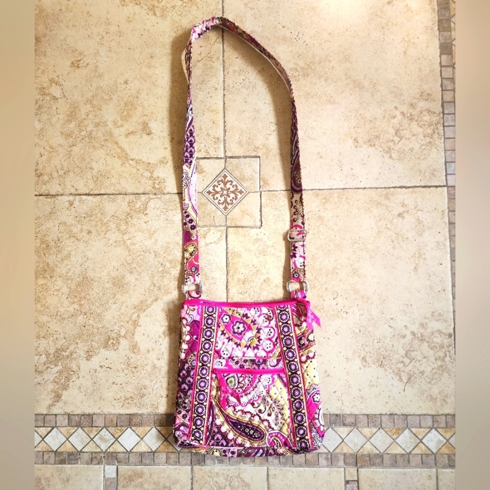 Vera Bradley Very Berry Pink Paisley Crossbody Bag